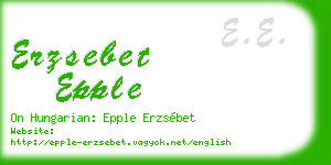 erzsebet epple business card